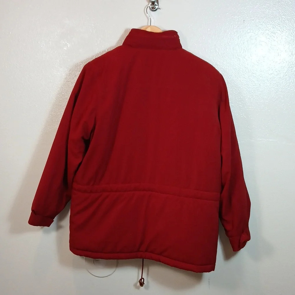 Ralph Lauren Women's Puffy Fleece Lined jacket Packable Hood in red size M/P - Picture 4 of 13